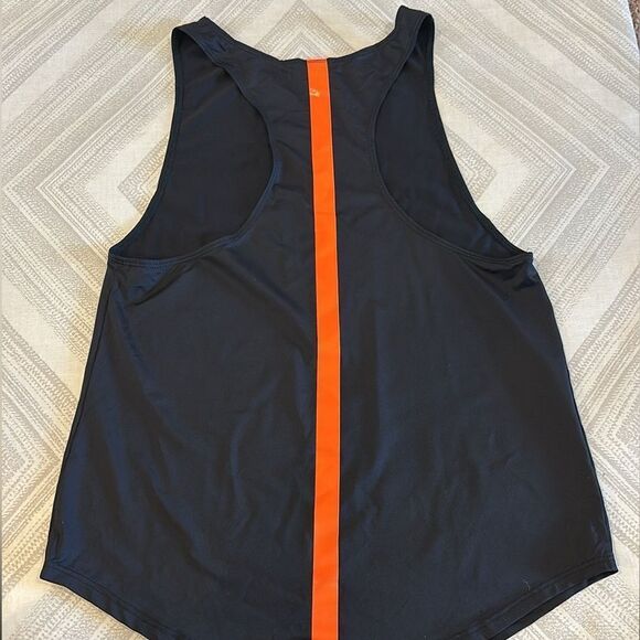 Black Line by Noli Women’s Black Tank Top with Neon Orange Stripe on Back - Picture 1 of 5